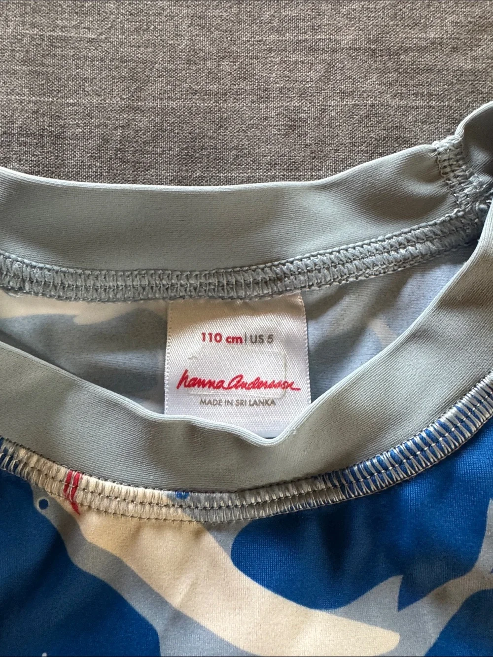 Hanna Andersson Blue and Gray Shark Swim Set